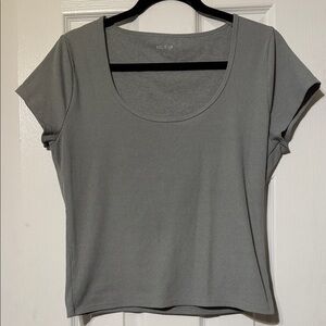💜 Hollister Ribbed Crop Shirt